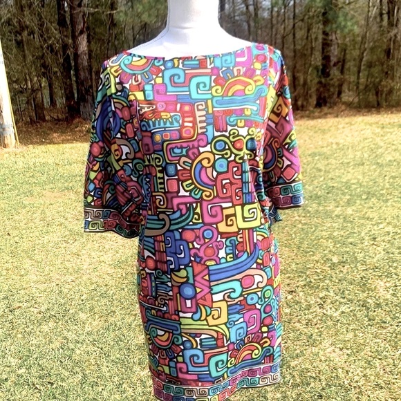 Trina Turk Caftan Swim CoverUp Multicolored Size Small - Picture 2 of 9